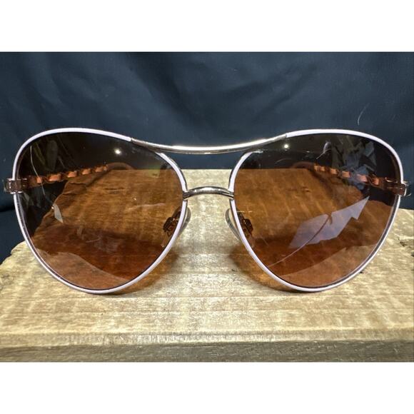Designer Aviator Sunglasses with Brown Gradient Lenses & Silver‎ Metal Frame - Picture 1 of 13